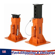 Set Of 2 Car Jack Stands 12 Ton Pin Adjustable Height 11-18in Pin Type With Lock