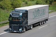 Truck Photo DAF XF Tarpaulin Semi Truck Germany Green VM�LLER TRANSPORTE #l3ia