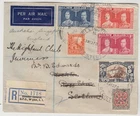 NEW ZEALAND 1937 *CORONATION* + others on reg FDC WELLINGTON-PLOCKTON redirected