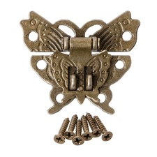 for Butterfly Antique Bronze Hasp for Latch Wooden Box Mini Cabinet Buckle Locks