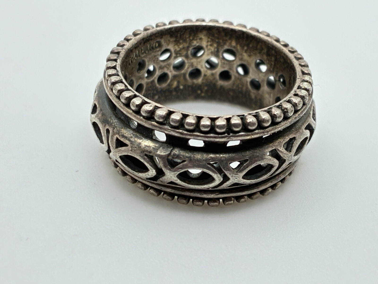 Spinner Ring Sterling Silver Signed Thailand VTG … - image 7