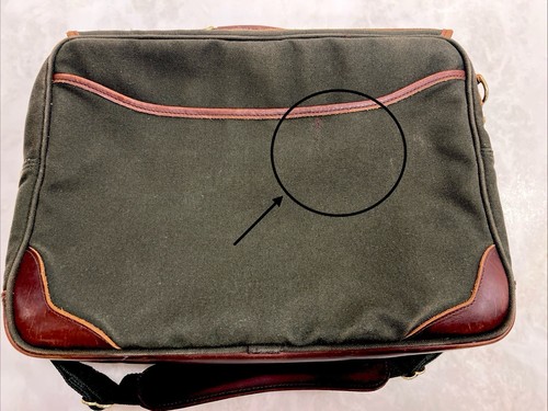 Vintage Orvis Green Battenkill Canvas Leder Aktentasche Laptoptasche Dokumententasche - Bild 12 von 23