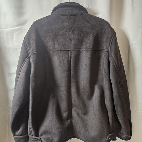 St. Johns Bay Jacket Mens XL Brown Faux Suede Sherpa Lined Full Zip - Picture 9 of 10
