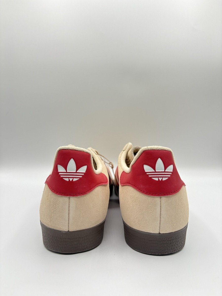 Adidas Men's Gazelle Originals Sizes 8.5-11.5 Sand Strata Scarlet
