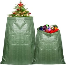 2 Pcs Christmas Tree Storage Bag Removal Bags for Small Trees Green Clean Up