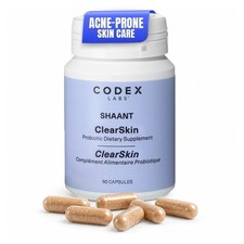 Codex Labs Shaant Probiotic Clear Skin Supplement for AcneProne Skin
