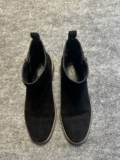 Crown Vintage Black Suede Ankle Boots Size 8.5M Classic Indie Casual Street