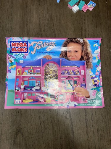 Vintage 1997 MEGA BLOKS FANTASY DOLL HOUSE SET 9405 In Original Box - Picture 11 of 20