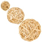  3pcs weben Rattan -Bälle Anhänger Weben von Bällen Handwerksanhänger