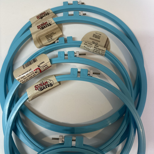 VTG Set Of 6 Susan Bates Embroidery Hoops Sizes 6, 8, 10 Luxite Super Grip Lip - Picture 3 of 7