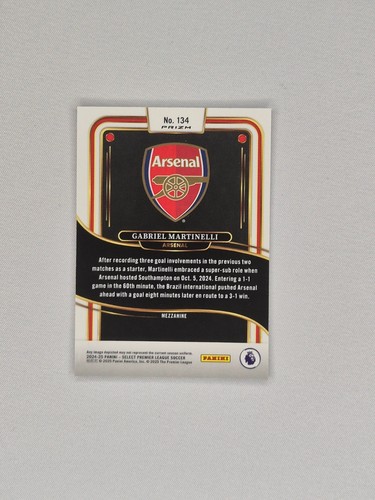 Panini Premier League Select 2024-25 Gabriel Martinelli Ice Prizm - Picture 2 of 2