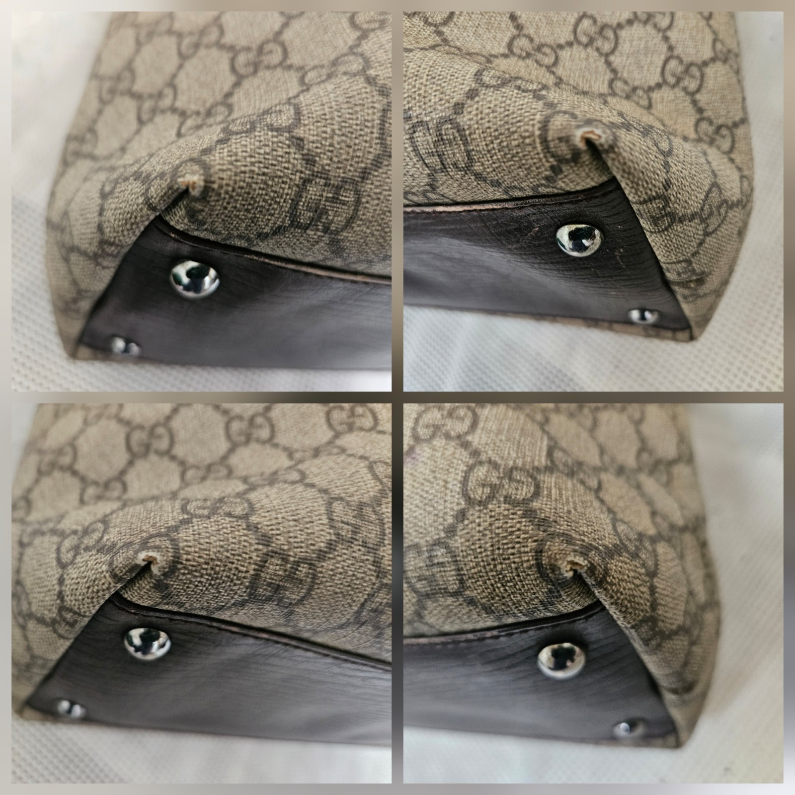 GUCCI GG Coated Canvas Handbag Tote Bag AUTHENTIC thumbnail 8