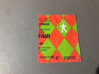 KNEBWORTH FAIR 1976 ticket stub Rolling Stones Lynyrd Skynyrd 10cc