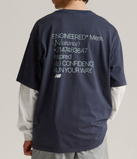 New Balance UNI Ndurance Lettering T-Shirts Unisex Casual Tee Navy NBNEF31743