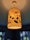 Vintage Floral Vellum Parchment Ceiling LightShade Dried Pressed Flowers Leaves