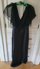 Natori Sax Fifth Avenue Long Luxurious Black Nightgown