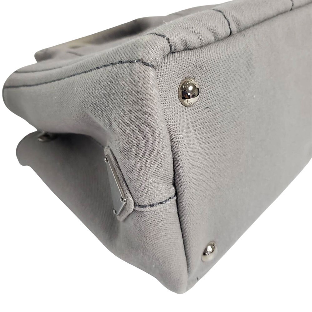 PRADA Bag Ladies Brand CANAPA Handbag Shoulder Bag 2way Canvas Mini Gray 1BG439 thumbnail 4