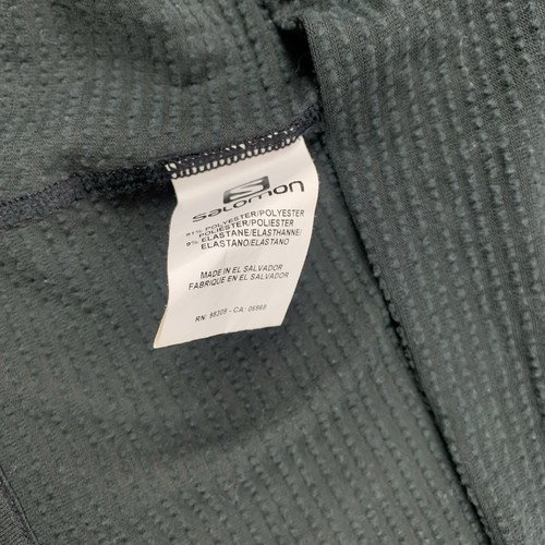 Men’s Salomon 1/4 Zip Shirt Black XL Outdoor Active Mid Layer Lightweight - Imagen 12 de 12