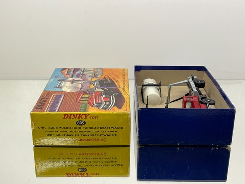 DINKY TOYS 805 UNIC MULTI SKIP & GAS TANK -L13.5cm rare- VERY GOOD IN BOX - Picture 2 of 17