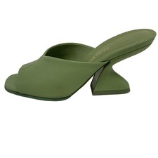 Auth Salvatore Ferragamo - Light Green Leather Women's Sandals