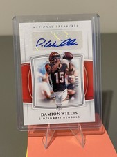 Damion Willis 2019 Panini National Treasures Rookie Autograph Card 3/99 #145
