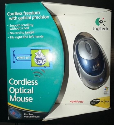 Logitech Cordless Optical Wireless Mouse Blue/Silver 800 DPI Scroll Wheel