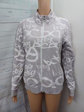 BCBG  MAXAZRIA Jacket Men Sz M Full Zip Spell Out Studded 