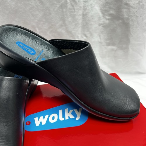 Wolky Damen schwarz Go eckige Zehenpartie Clog Größe US 8/8,5 EUR 39 neu im Karton 2575GO - Bild 3 von 9