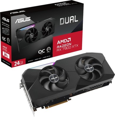 ASUS Dual Radeon RX 7900 XTX OC 24GB GDDR6 Gaming Grafikkarte HDMI DisplayPort