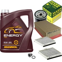 Mann Inspektionspaket 5L Mannol Energy 5W-30 FüR Renault Espace III 3.0 V6 24V