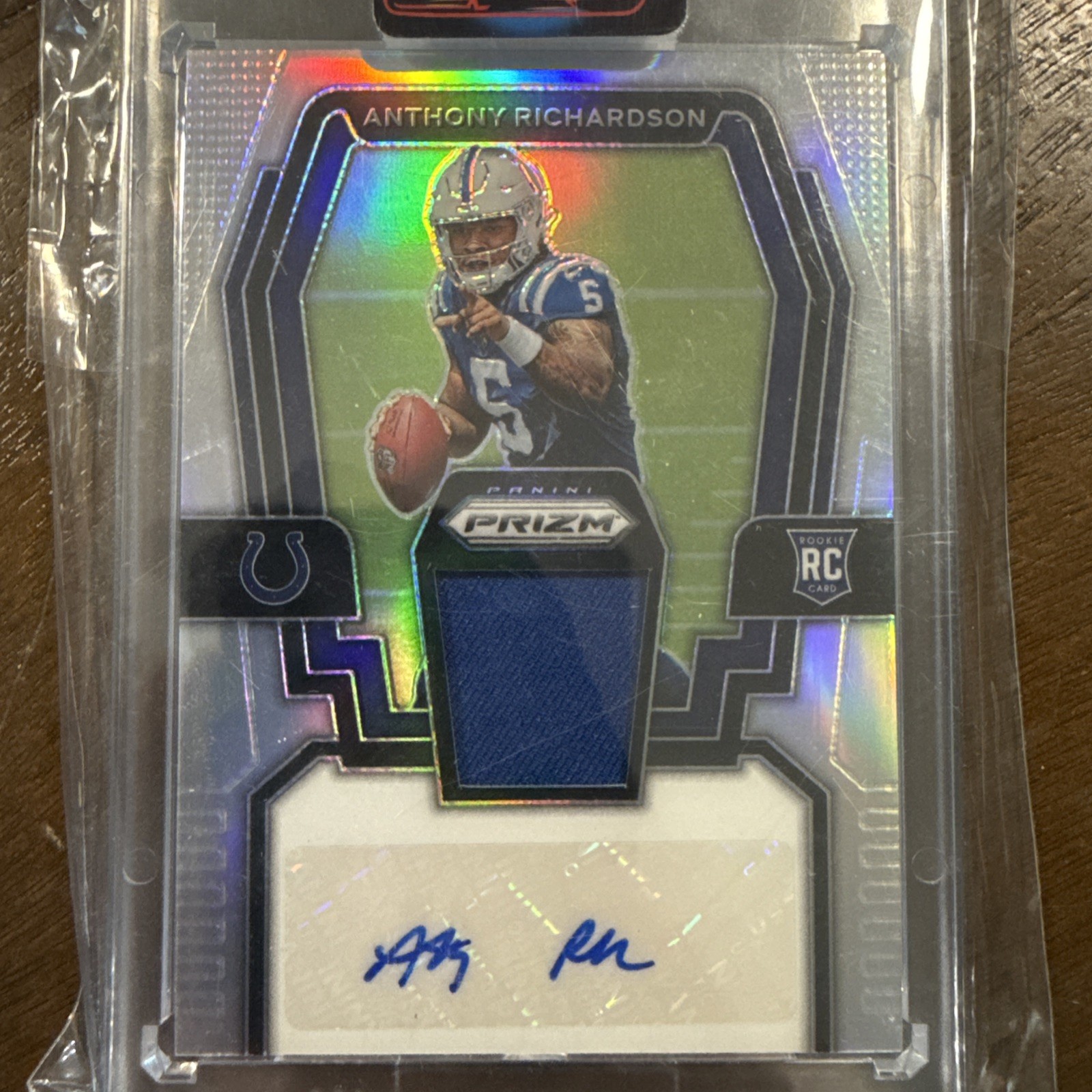 2023 PRIZM ANTHONY RICHARDSON RPA PATCH ROOKIE SILVER RC AUTO /99 COLTS
