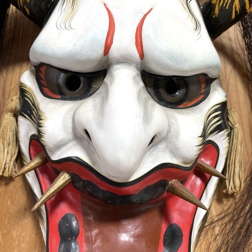 Hannya Mask Iwami Kagura Japanese Traditional Rare Folk Art Collector - Picture 7 of 9