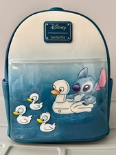 Brand New, Disney Loungefly Stitch With Water Ducklings Ducks Mini Backpack NWT