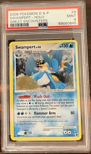 PSA 9 Swampert 9/106 Great Encounters Holo BGS CGC VINTAGE RARE 2008