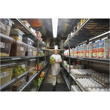 Cambro ESU246072V4 Elements 4 Shelf Stationary Shelving Kit, 60" Wx24 Dx72 H