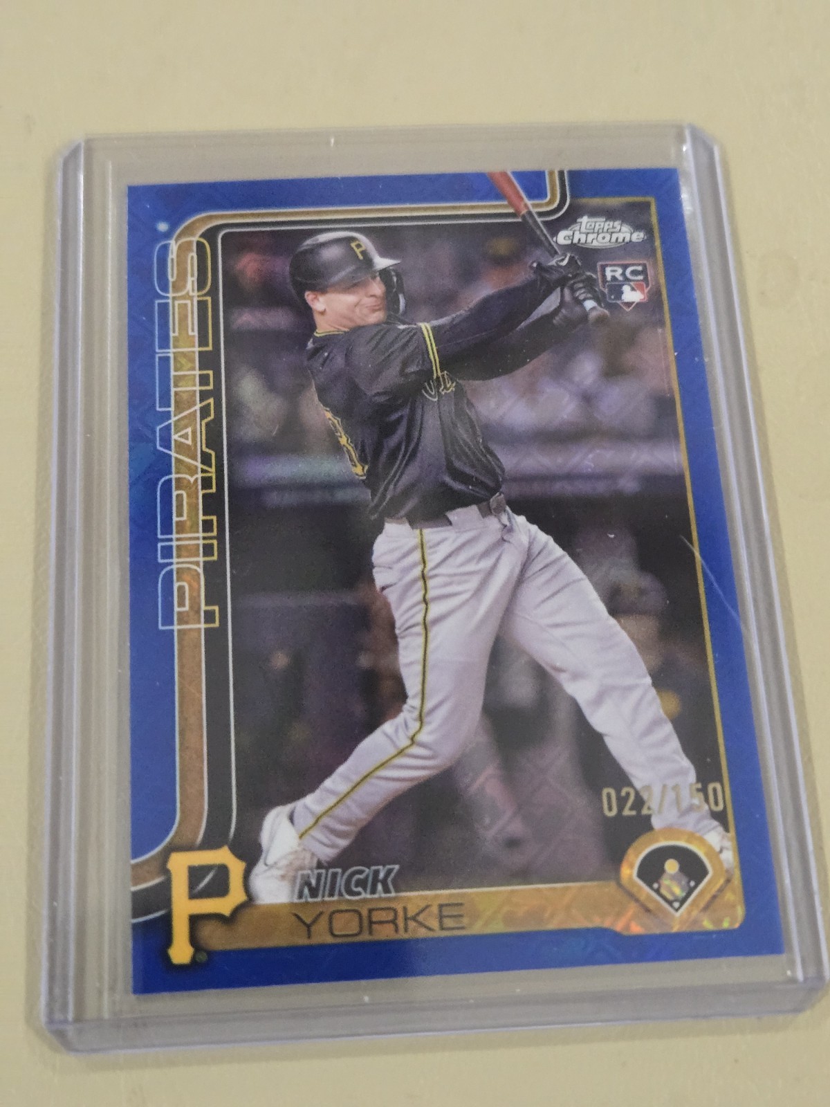 NICK YORKE 2025 TOPPS CHROME LOGOFRACTOR ROOKIE BLUE REFRACTOR RC /150