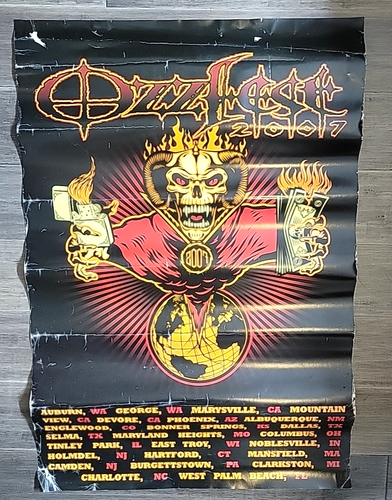 Póster de la gira "OZZFEST 2007" de Ozzy Osbourne/Programa de EE. UU. Arte Decoración Obra ** - Imagen 5 de 24