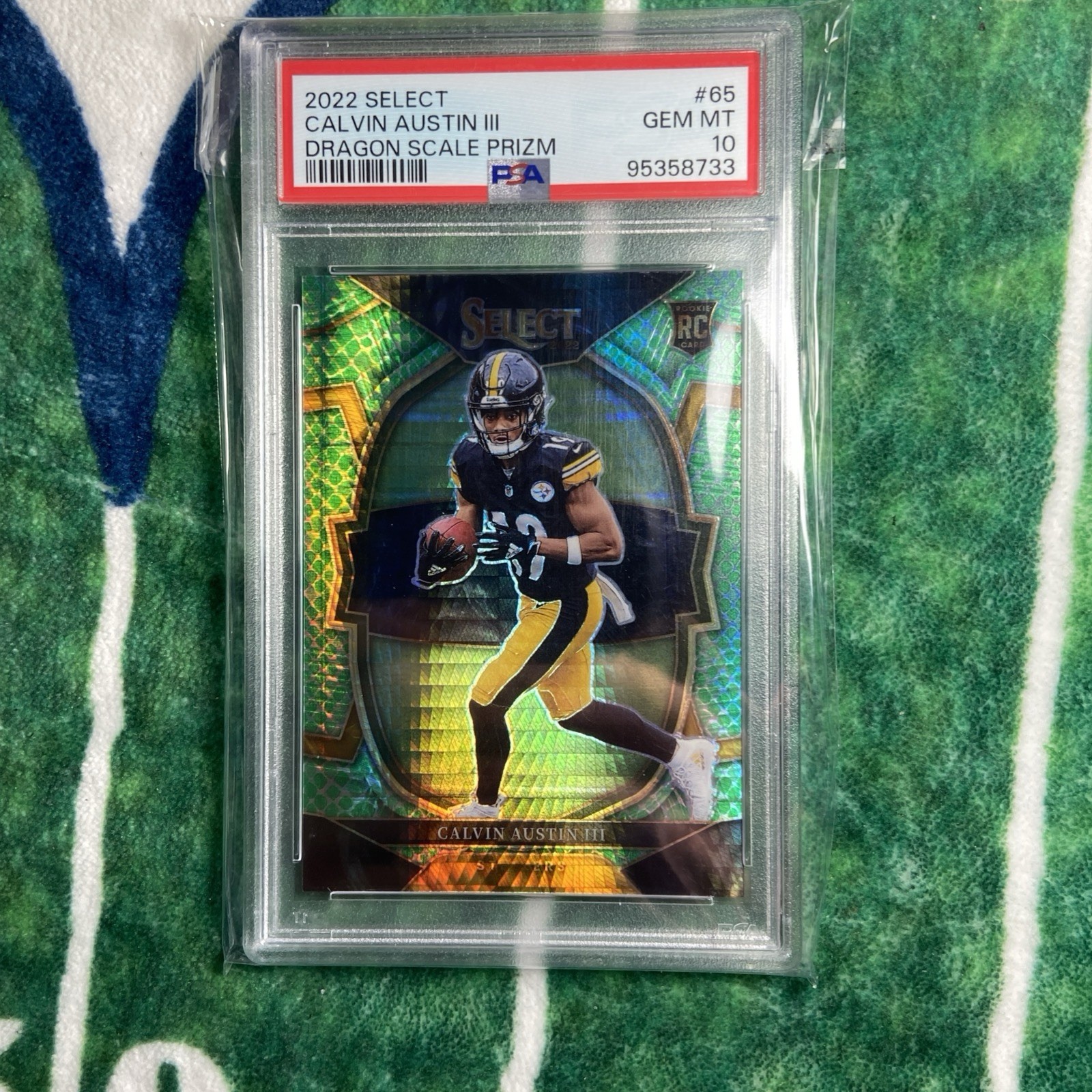 2022 Panini Select - Concourse Calvin Austin III #65 Dragon Scale Prizm /89 (RC)