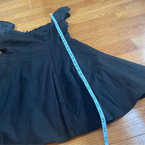 Free People Midnight Magic Mini Voluminös Schwarz Kleid Ärmellos Bohemian Gr. L - Bild 12 von 15