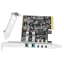 PCIe USB C 3.2/3.1 Gen 2 Expansion Card, 5 Port 3 Type-C 2 Type PCIe-USB-CA