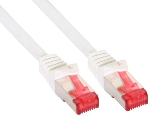 Câble patch InLine, S/FTP (PiMf), Cat.6, blanc, 0,25 m