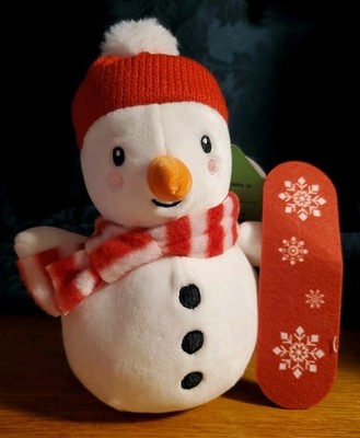 Target Gigglescape 7'' Christmas Snowman Red Scarf With Snow Board Plush Toy 2025