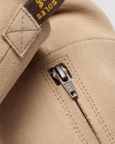 Dr. Martens  KASEY SUEDE KNEE HIGH HEELED Premium BOOTS Tan - Picture 5 of 8