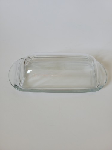 Vintage einfache einfache Klarglas Butterdose - Bild 2 von 20