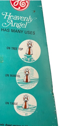 Vintage 1960's GE General Electric Heavenly Angel 11" Lighted Tree Topper Japan - Picture 6 of 9