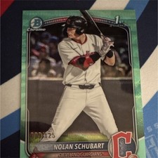 2025 Topps Bowman Draft Chrome Aqua Nolan Schubart #BDC-192 /125 Guardians