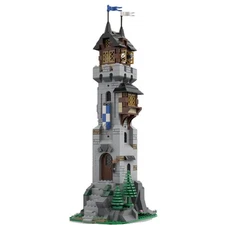 MOC Medieval Tower for Castle Series Defense Structure Model 681 Pcs