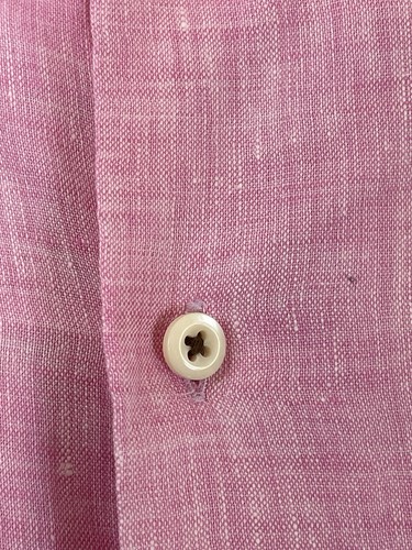 Peter Millar Hemd Herren XXL 100% Leinen Camp Beach Preppy Knopfleiste Rosa/Lachs - Bild 4 von 12