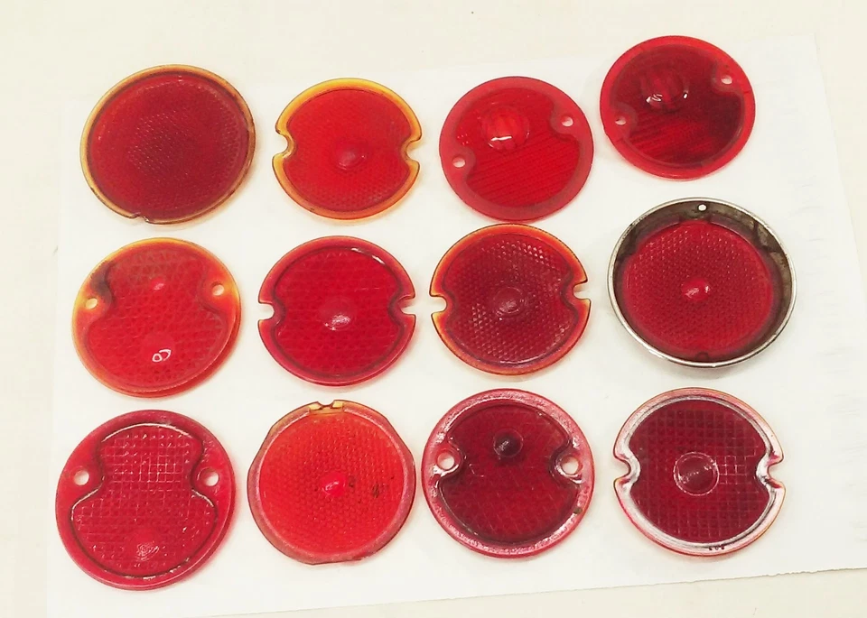 De colección Ford modelo A Duolamp Luz Trasera Vidrio Lente Carcasa LOTE DE PIEZAS Pre Guerra Foto 3 de 4