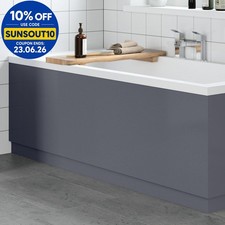 Bathroom 1800mm Front Bath Panel 18mm MDF Grey Gloss Wood Plinth Easy Cut Modern